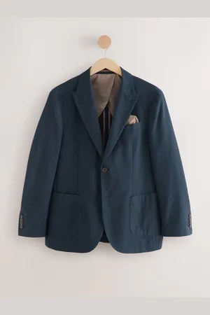 Next Regular Fit Cotton Blend Blazer With Linen and Lyocell50r