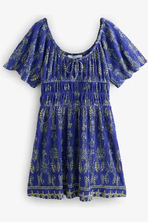 Next Kortærmet Slips Front Jersey Mini Kjole50