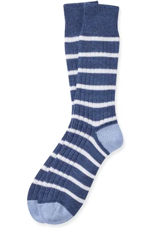 CELTIC & CO. Ladies Merino Cotton Striped SocksM