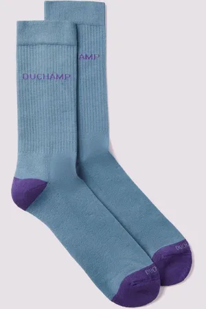 Duchamp Mens hæle Toe Ribbed Sports Sokker 2 PakkeS-M