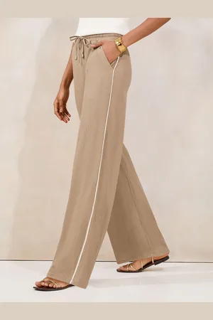 Lipsy London Crinkle Wide Leg Trousers44