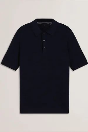 Ted Baker Waterby Short Sleeve Textured Silk Polo ShirtStor