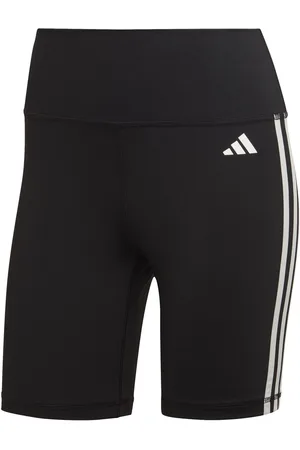 adidas Training Essentials 3 Stribet højtaljede korte leggings48-50