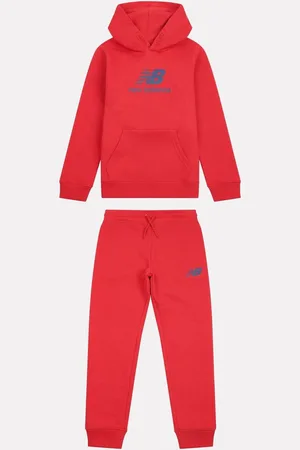 New Balance Drenge Brush Back Stacked Logo Hættetrøje Sæt15 - 16 år (170 - 176cm)