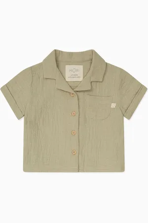 Mori Green 100% Cotton Muslin Shirt6268cm