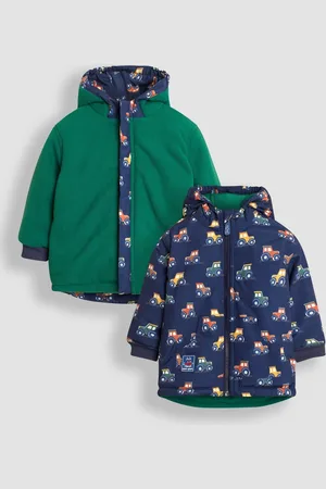 JoJo Maman Bébé Print Reversible Fleece Lined Jacket2 - 3 år (92 - 98cm)