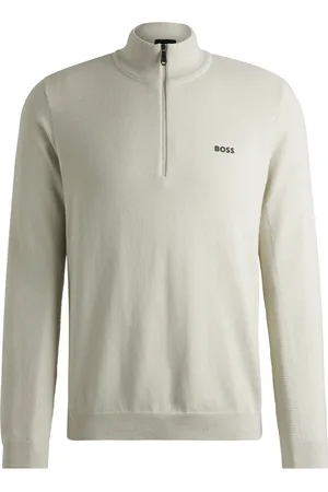 HUGO BOSS Quarter Zip Dry-Flex Fabric SweaterL