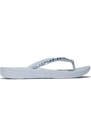 FitFlop Blue Iqushion Multi-Crystal Ergonomic Sandalseu42