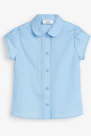 Next Puffærmet skolebluse med blonder (3-14år)4 år (104cm)
