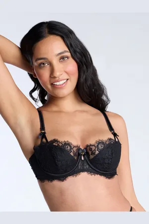 Boux Avenue Black Floretta Lace Pad Balconette Bra70D