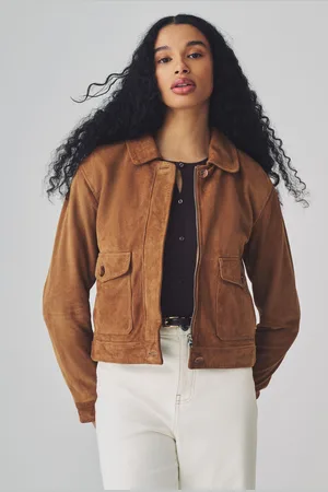 Urban Code Boxy Suede Harrington Jacket38