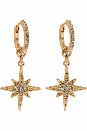 Bibi Bijoux Gold Tone Gothic Revival Star EarringsEn