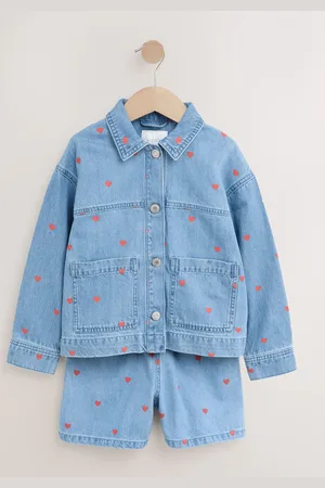Next Denim 100% Shacket og shortssæt (3-16år)134140cm