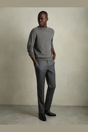 Reiss Vince Wool Argyle Crew-Neck JumperXS
