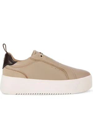 Kurt Geiger Lighter Laceless Nude Trainers