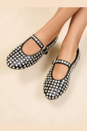 Lipsy London All Over Studded Mary Jane Ballerinas