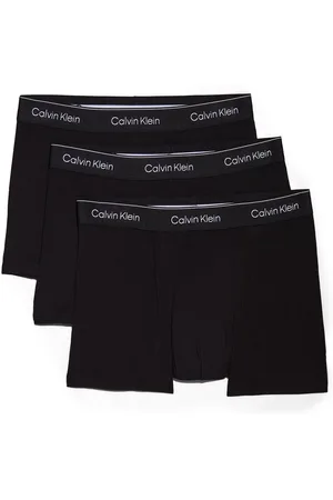 Calvin Klein Black/Blue 3 Pack Boxers Trunks - Ikon Bomuld StrækStor
