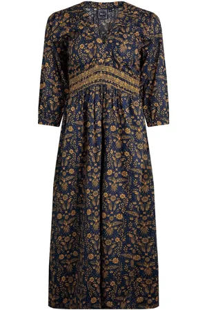 Weird Fish Kerina Printed 100% Organic Cotton Midi Dress40