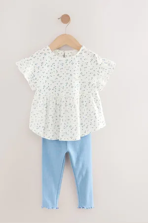 Next Short Sleeve Peplum Top and Leggings Set (3mths-7yrs)104110cm