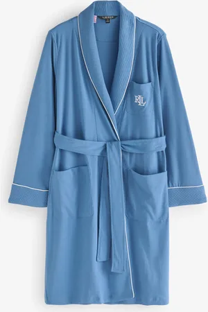 Ralph Lauren Blue Shawl Collar Robe Dressing GownS
