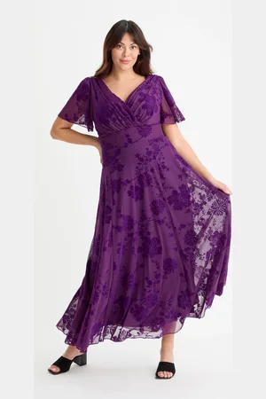 Scarlett & Jo Isabelle Chinoise Flock Angel Sleeve Maxikjole42