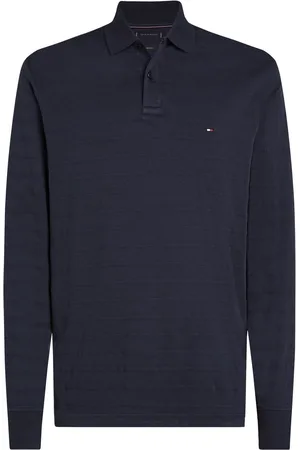 Tommy Hilfiger Normal pasform Jacquard Stribet Langærmet 100% Bomuld Polo-skjorterXL