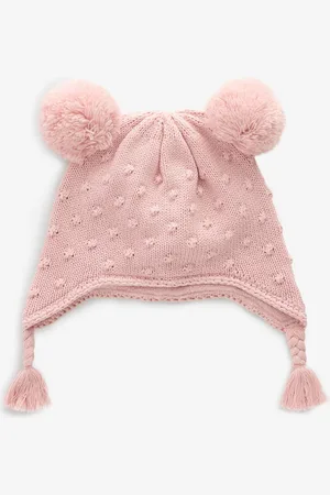 Next Double Pom Knitted Trapper Hat (0mths-2yrs)12 - 18 måneder (80 - 86cm)