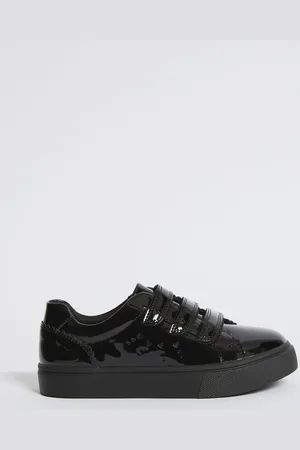 Lipsy London Patent Velcro School Trainers