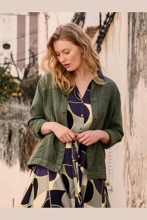 CELTIC & CO. Green Western 100% Linen Jacket44