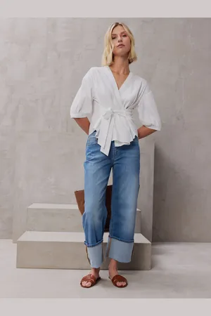 Smith & Soul Cotton Blouse With Knot Tiexlarge