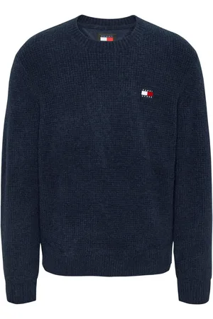 Tommy Hilfiger Normal pasform Blå Vaflet SweaterXL