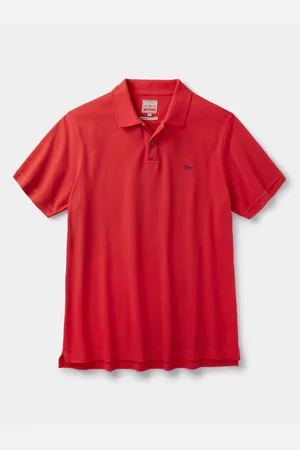 Aubin Red Lusby Pique Polo Shirtxlarge