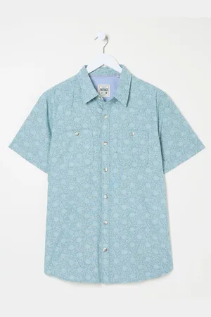 Fat Face FatFace 100% Cotton Short Sleeve Tile Print ShirtXL Reg