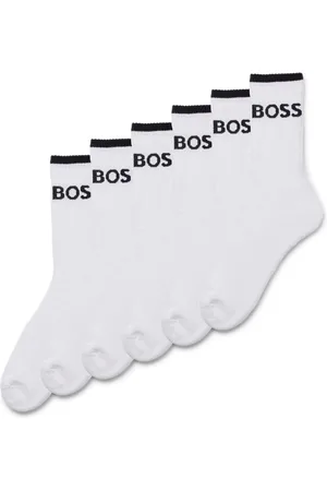 HUGO BOSS Stripe Sporty 6 Pack Ribbed SocksS-M