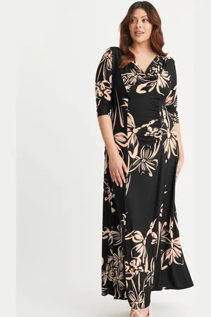 Scarlett & Jo Cowl Neck Bustle Back Maxi Gown40
