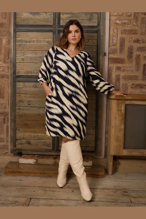 Live Unlimited London Blurred Print Dress With Pockets40