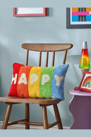 Little Bird Happy Slogan Cushion50x30