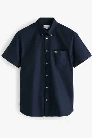 Lacoste Short Sleeve Oxford 100% Cotton ShirtL