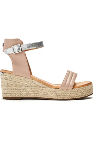 Moda In Pelle Kolanthia Padded Leather Vamp Espadrile Wedgeseu41