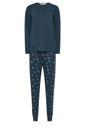 Long Tall Sally Soft Touch Snowflake Graphic Pyjamas Set46-48
