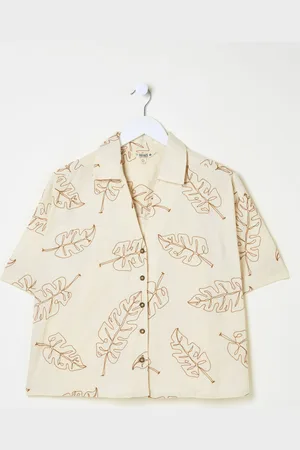 Fat Face FatFace Leaf Embroidered Shirt46