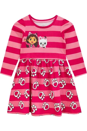 Character Karakter Gabbys Dollhouse 100% Bomuld Stribet Kjole6 - 7 år (116 - 122cm)