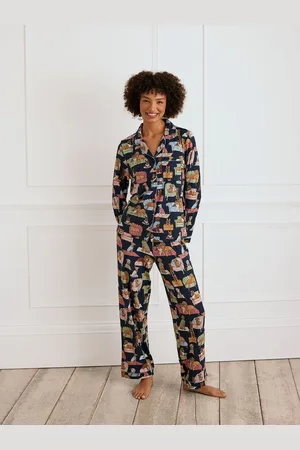 Chelsea Peers Dogs Night In Print Long Pyjamas Set34