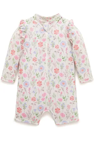 Purebaby Blomster Langærmet Swim Rashie8086cm