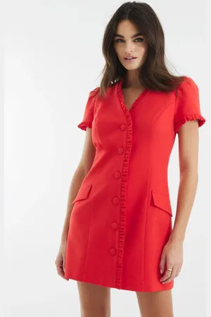 River Island Frill Linen Tailored Dress38