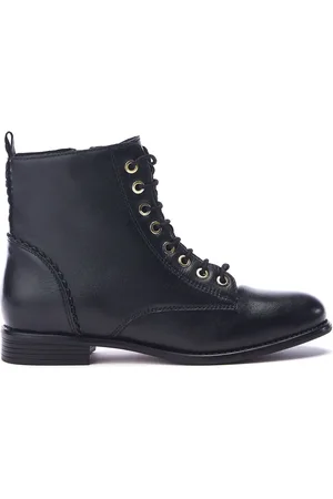 Moda In Pelle Penelopi Detail Lace Up Leather Boots