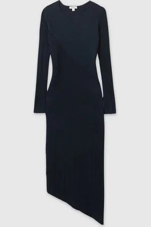 Reiss Jem Knitted Colourblock Asymmetric Midi DressXS
