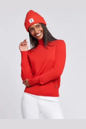 U.S. Polo Assn. U. S. Polo Assn Womens Roll Neck Fine Knit JumperS