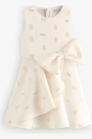 Ted Baker Cream Hotfix Scuba Dress11 år (146cm)