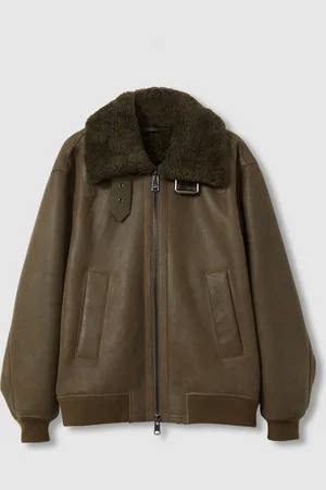 Reiss Blake Shearling Aviator JacketM